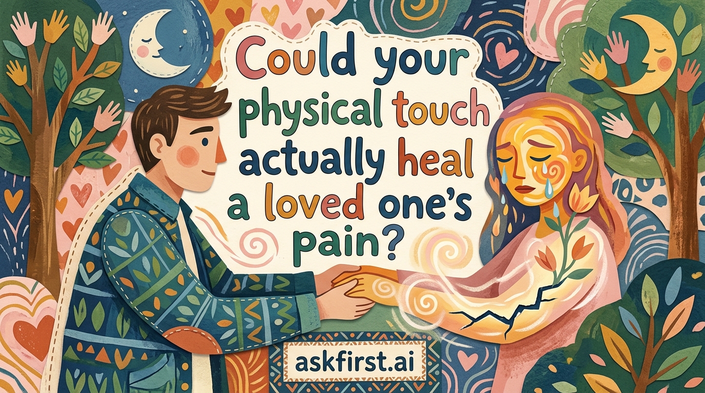 Could your physical touch actually heal a loved one's pain? Could your physical touch actually heal a loved one's pain?