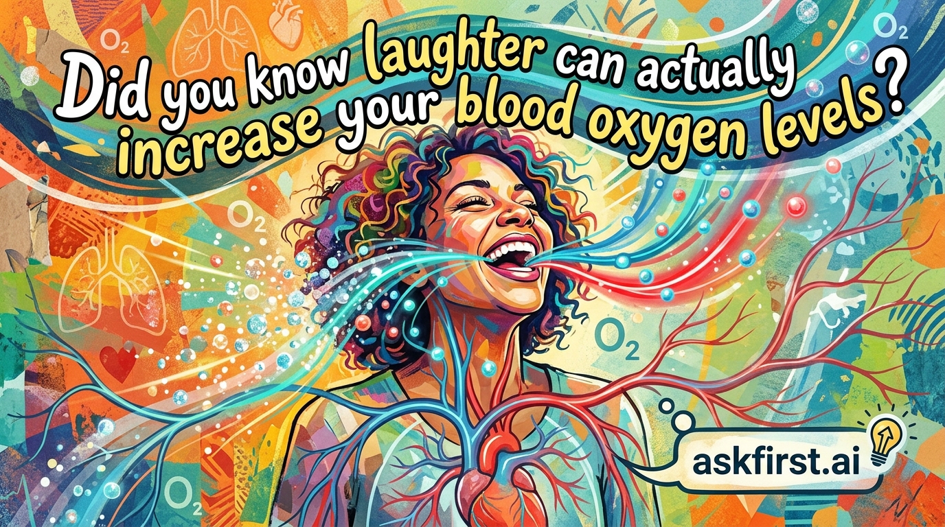 Did you know laughter can actually increase your blood oxygen levels? Did you know laughter can actually increase your blood oxygen levels?