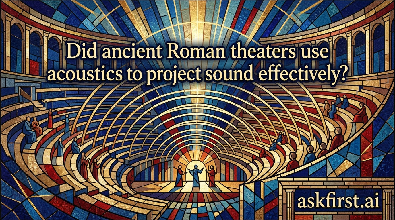 Did ancient Roman theaters use acoustics to project sound effectively? Did ancient Roman theaters use acoustics to project sound effectively?