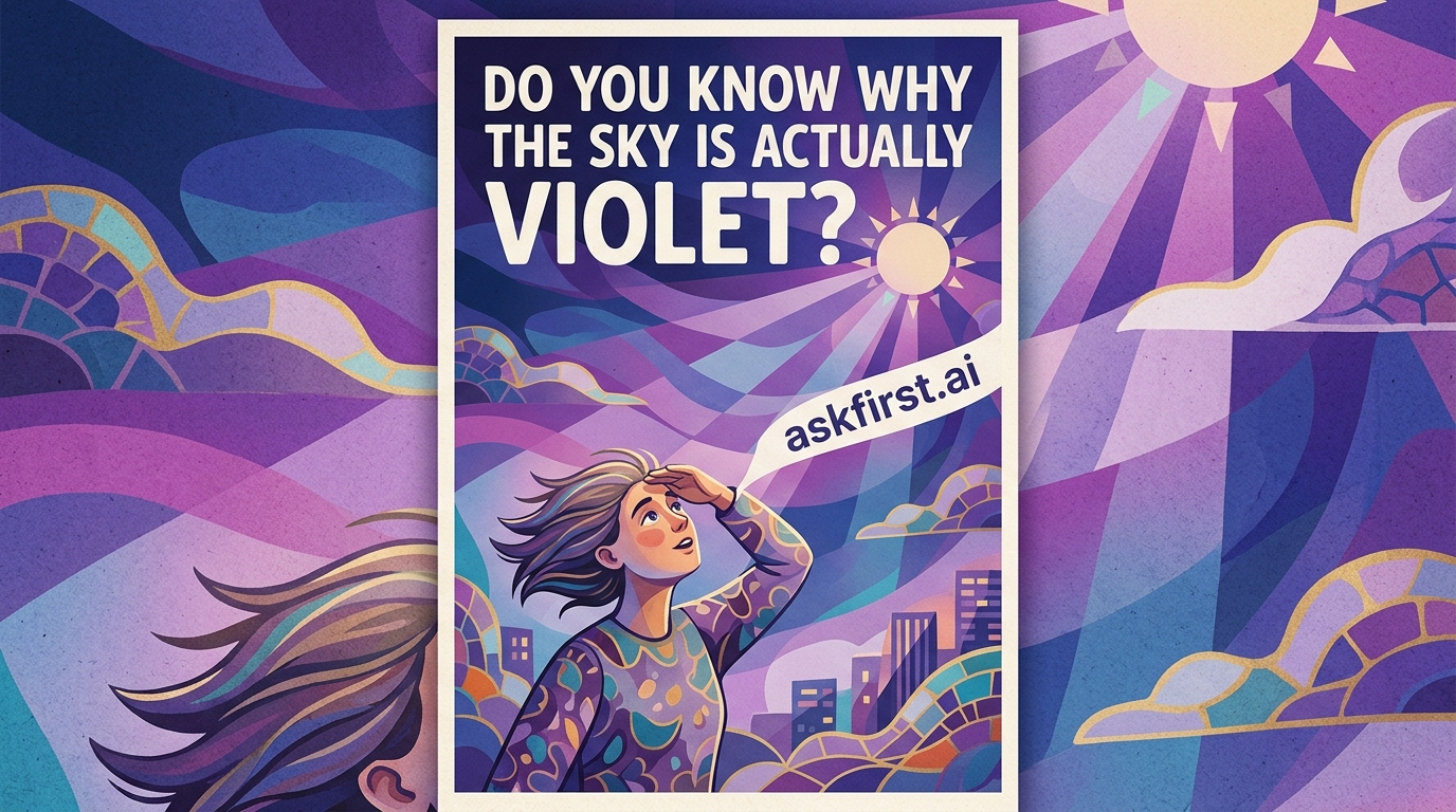 Do you know why the sky is actually violet? Do you know why the sky is actually violet?