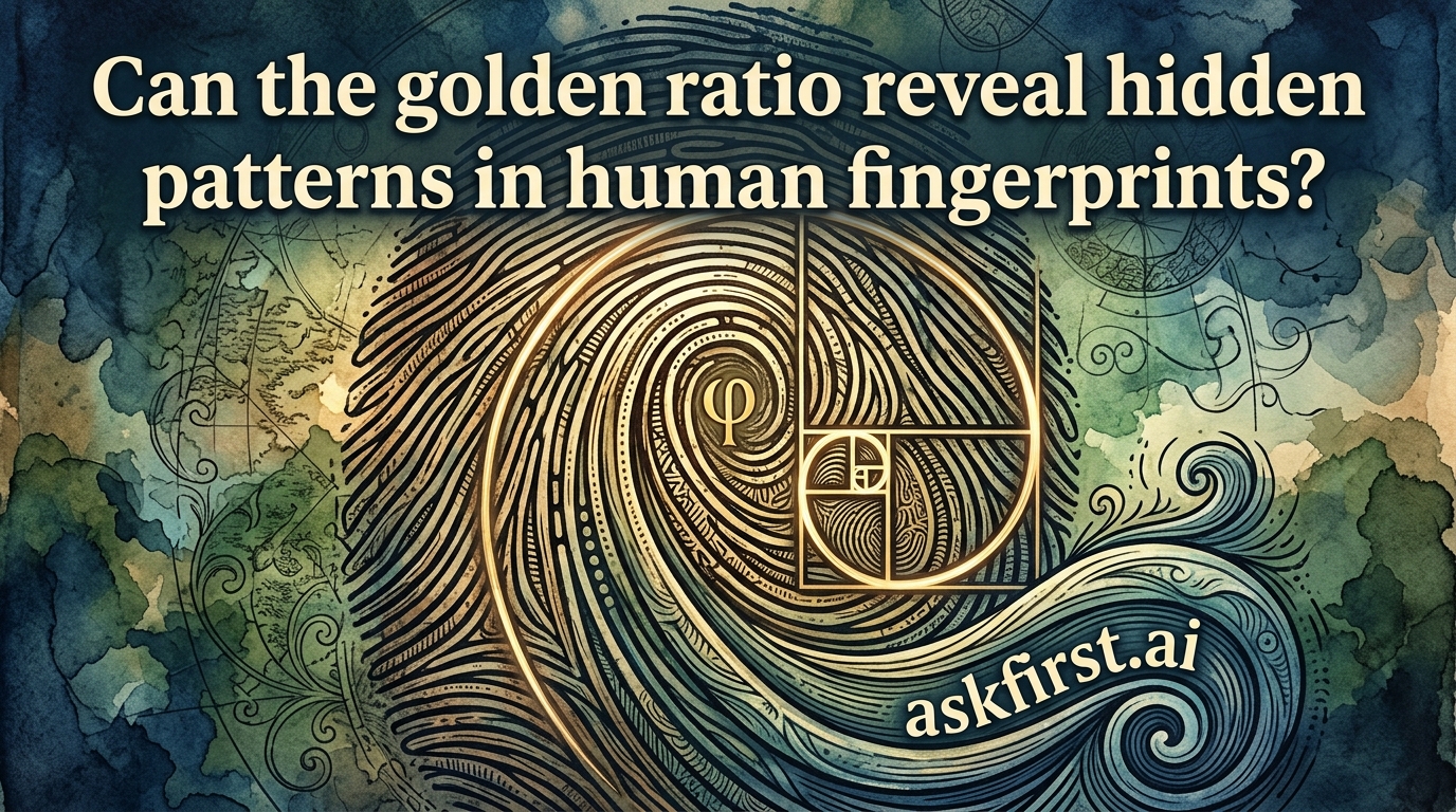 Can the golden ratio reveal hidden patterns in human fingerprints? Can the golden ratio reveal hidden patterns in human fingerprints?