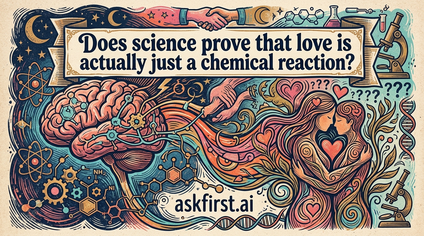Does science prove that love is actually just a chemical reaction? Does science prove that love is actually just a chemical reaction?