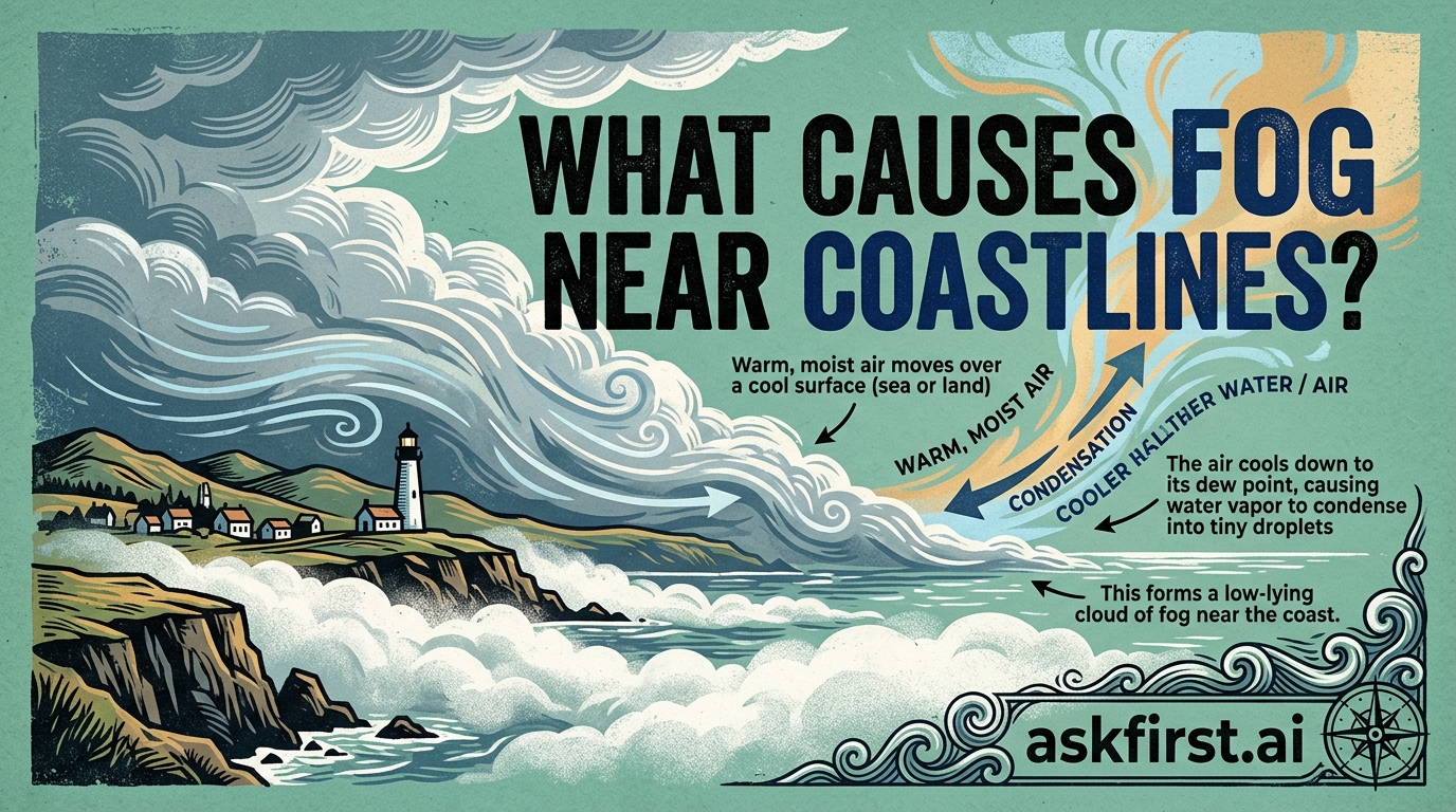 What causes fog near coastlines? What causes fog near coastlines?
