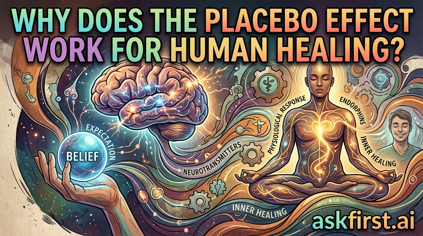 Why does the placebo effect work for human healing? Why does the placebo effect work for human healing?