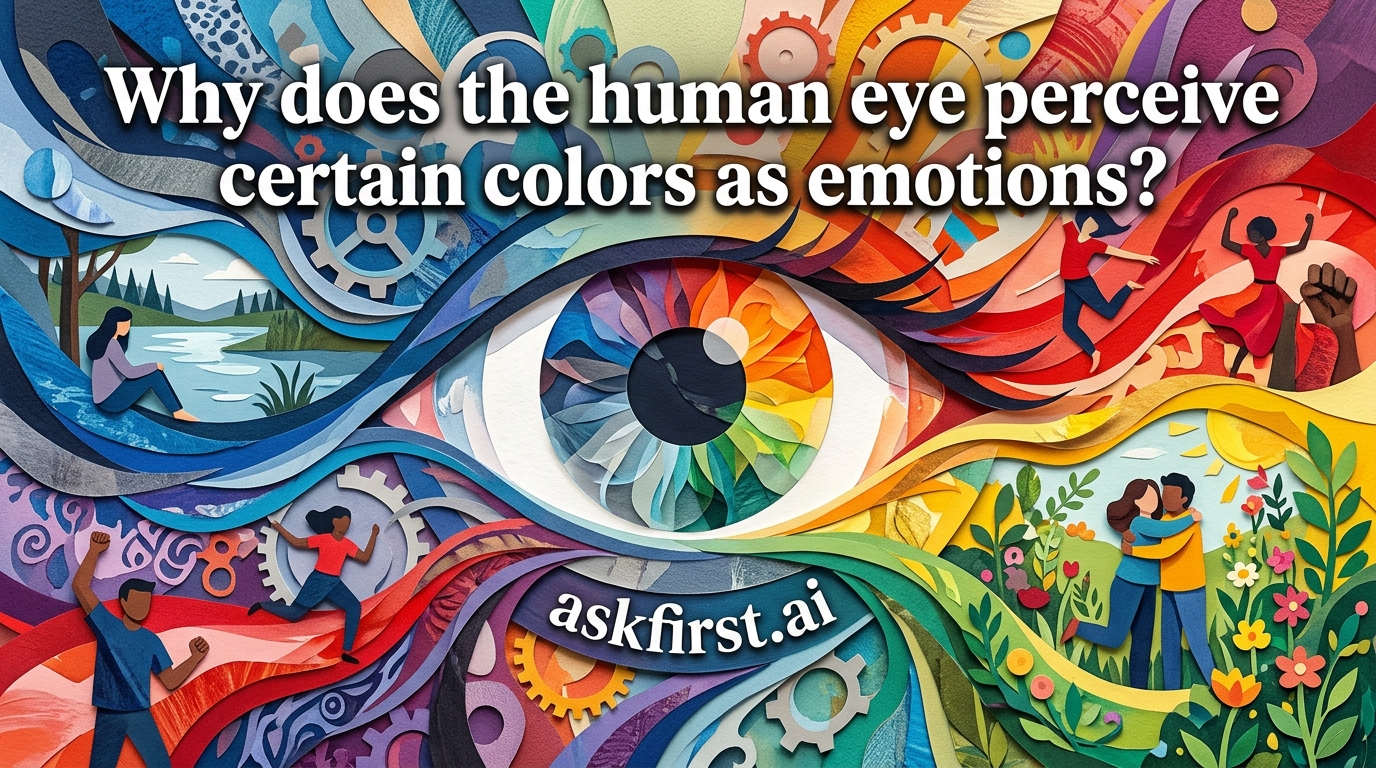 Why does the human eye perceive certain colors as emotions? Why does the human eye perceive certain colors as emotions?