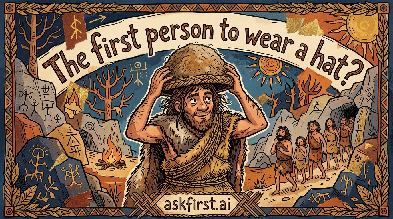 The first person to wear a hat? The first person to wear a hat?