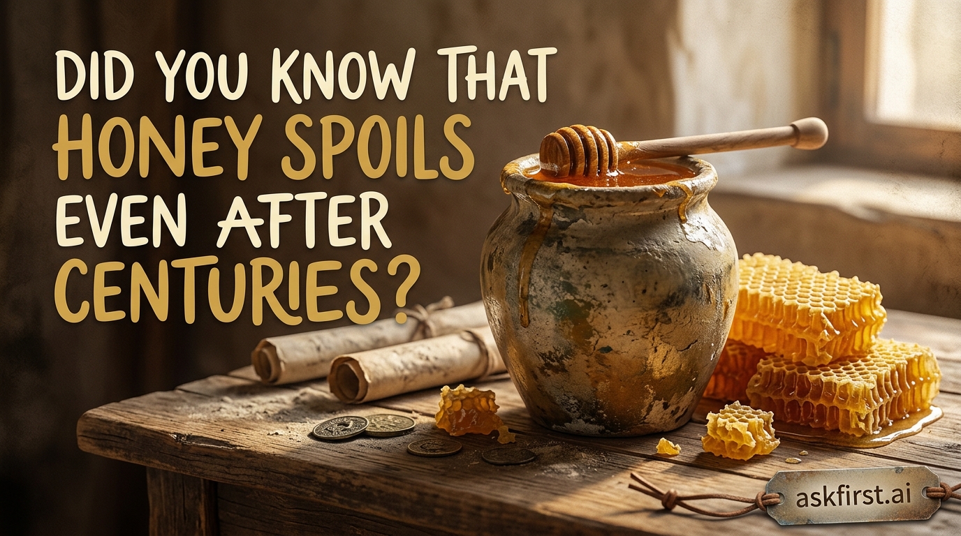 Did you know that honey never spoils even after centuries? Did you know that honey never spoils even after centuries?