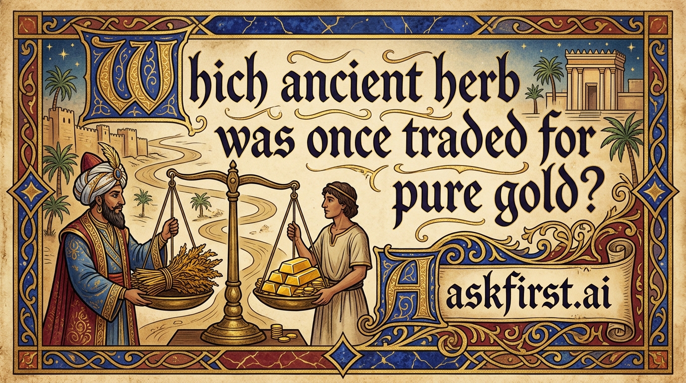 Which ancient herb was once traded for pure gold? Which ancient herb was once traded for pure gold?