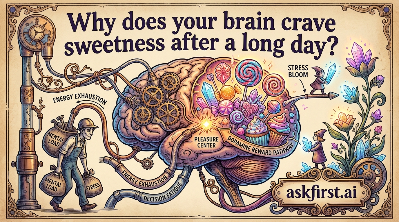 Why does your brain crave sweetness after a long day? Why does your brain crave sweetness after a long day?