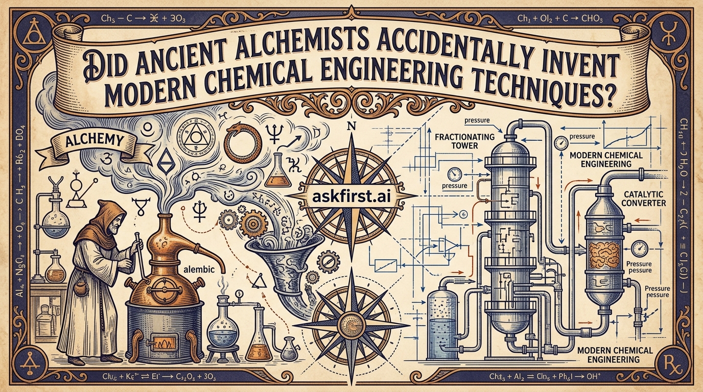 Did ancient alchemists accidentally invent modern chemical engineering techniques? Did ancient alchemists accidentally invent modern chemical engineering techniques?