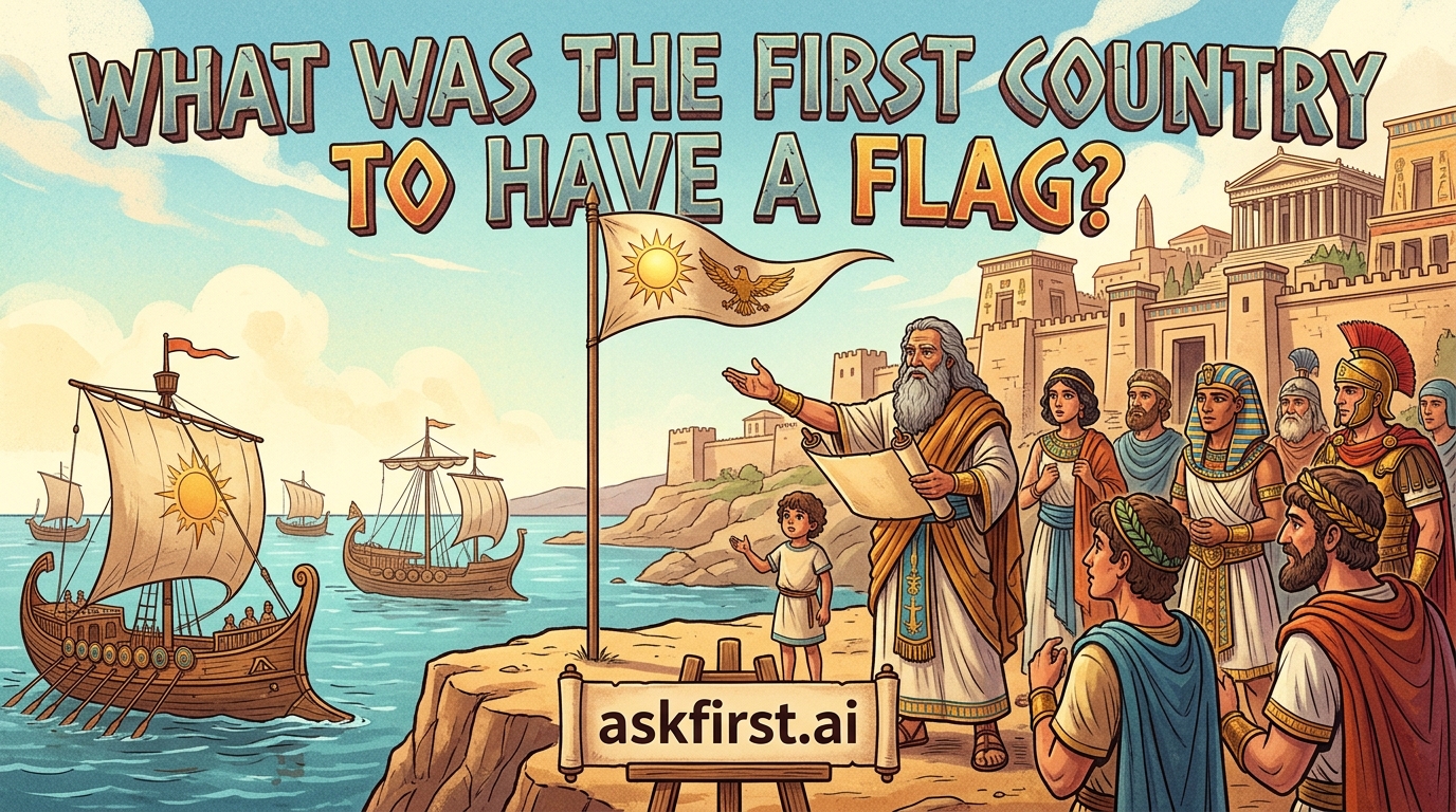 What was the first country to have a flag? What was the first country to have a flag?