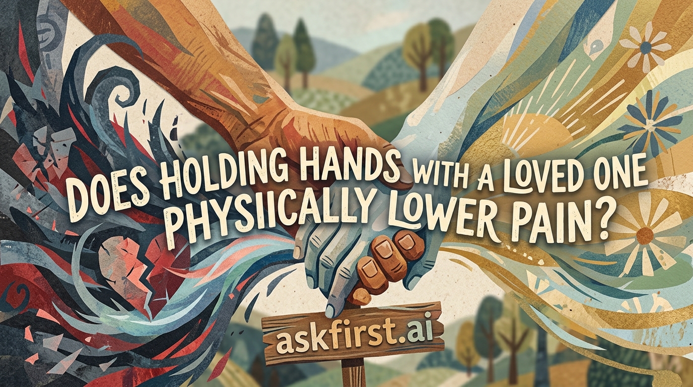 Does holding hands with a loved one physically lower pain? Does holding hands with a loved one physically lower pain?