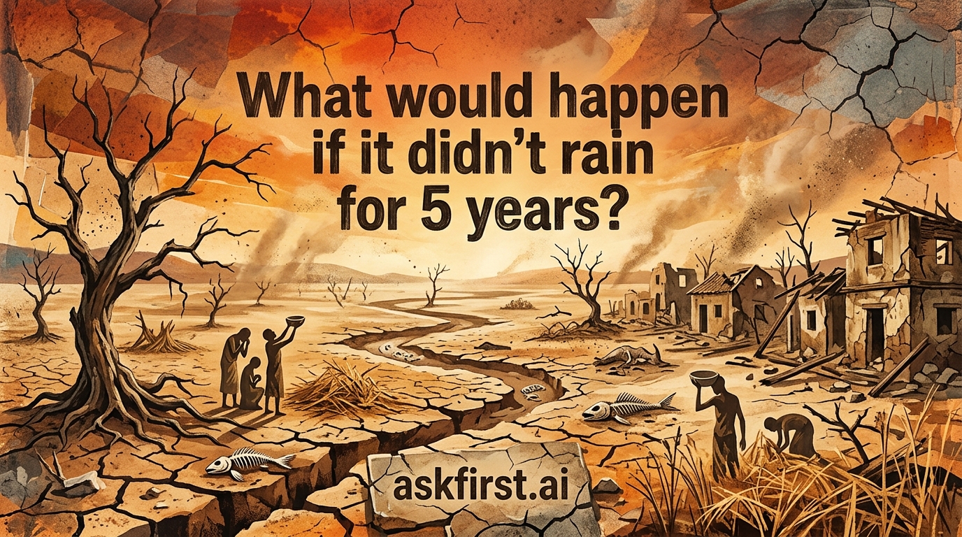 What would happen if it didn't rain for 5 years? What would happen if it didn't rain for 5 years?