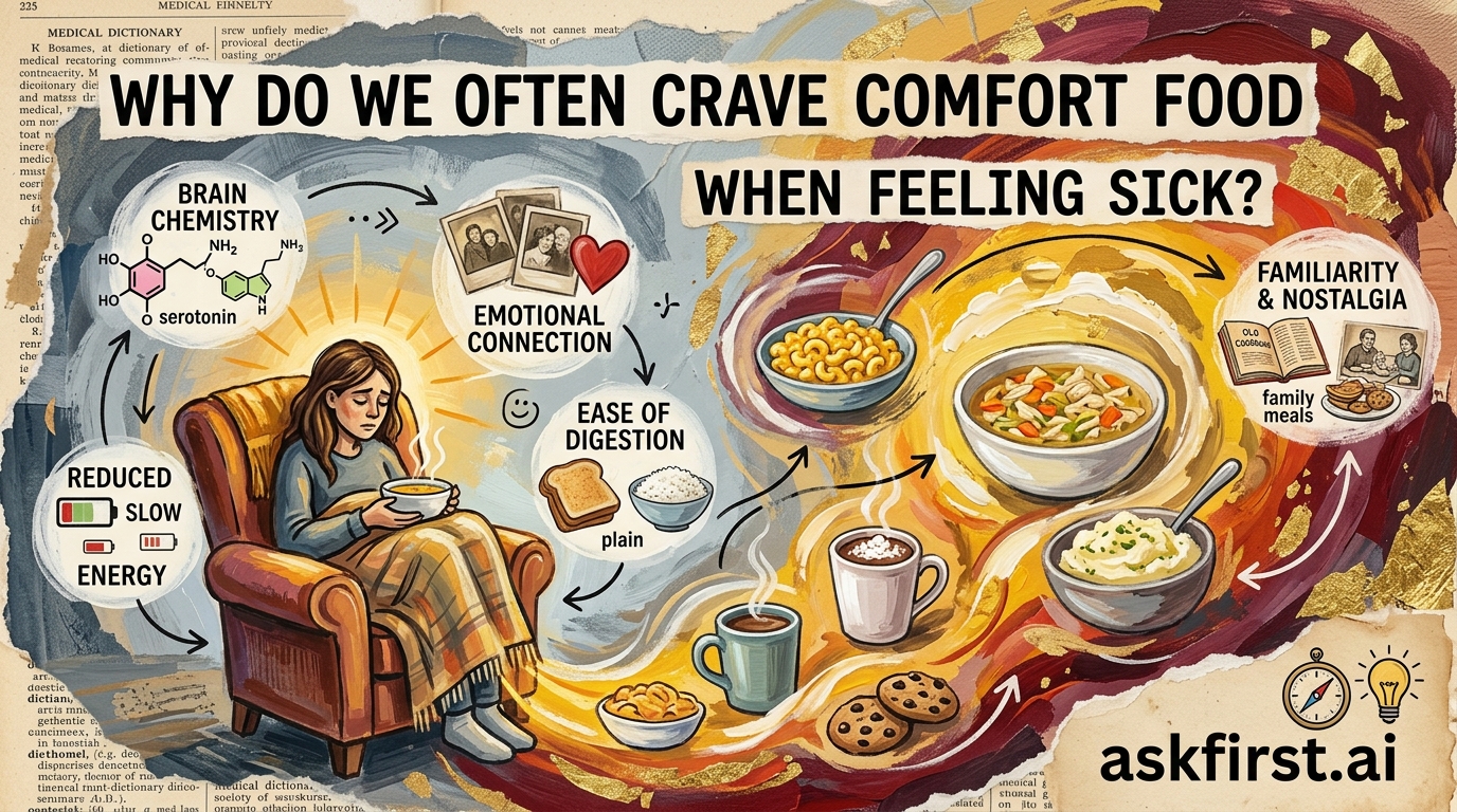 Why do we often crave comfort food when feeling sick? Why do we often crave comfort food when feeling sick?