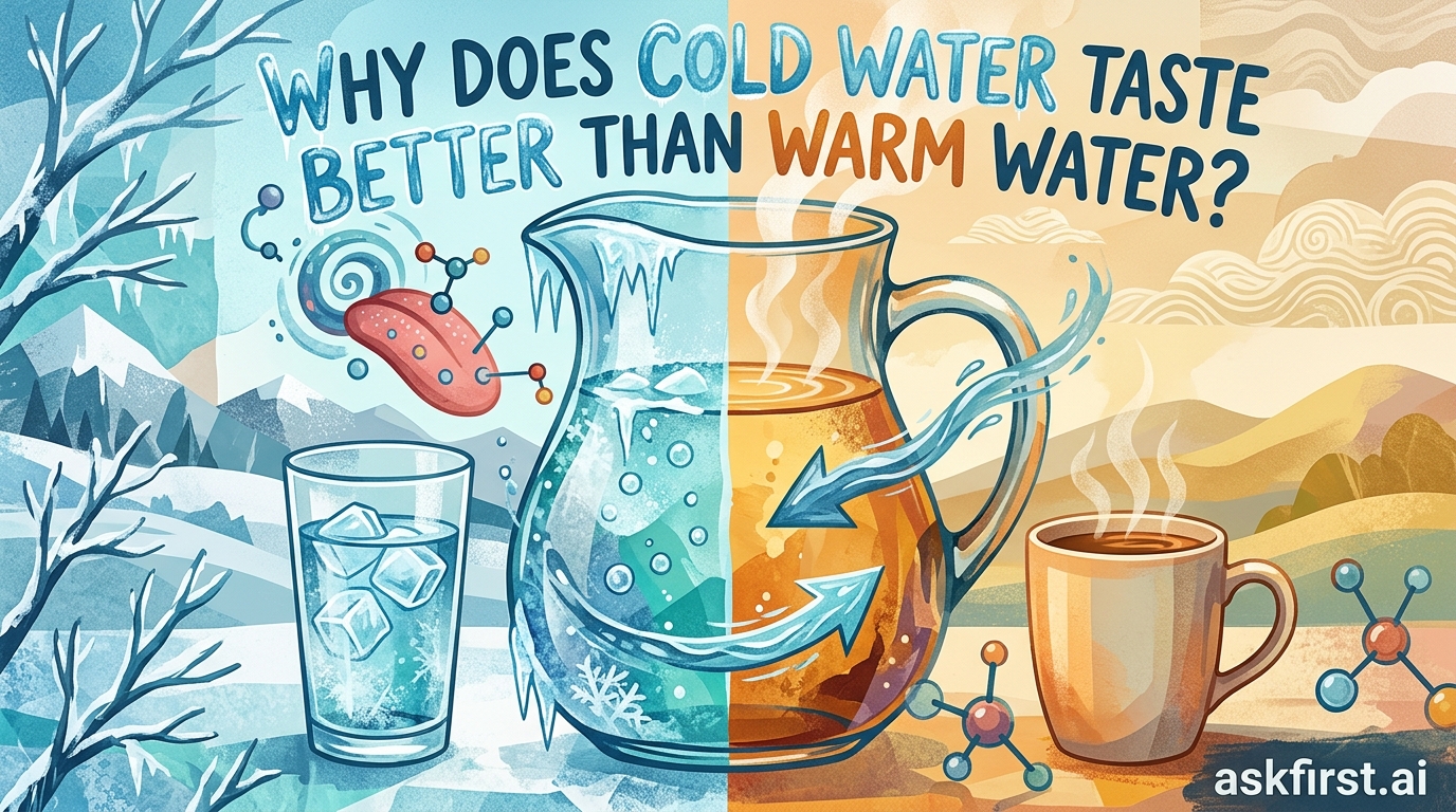 Why does cold water taste better than warm water? Why does cold water taste better than warm water?