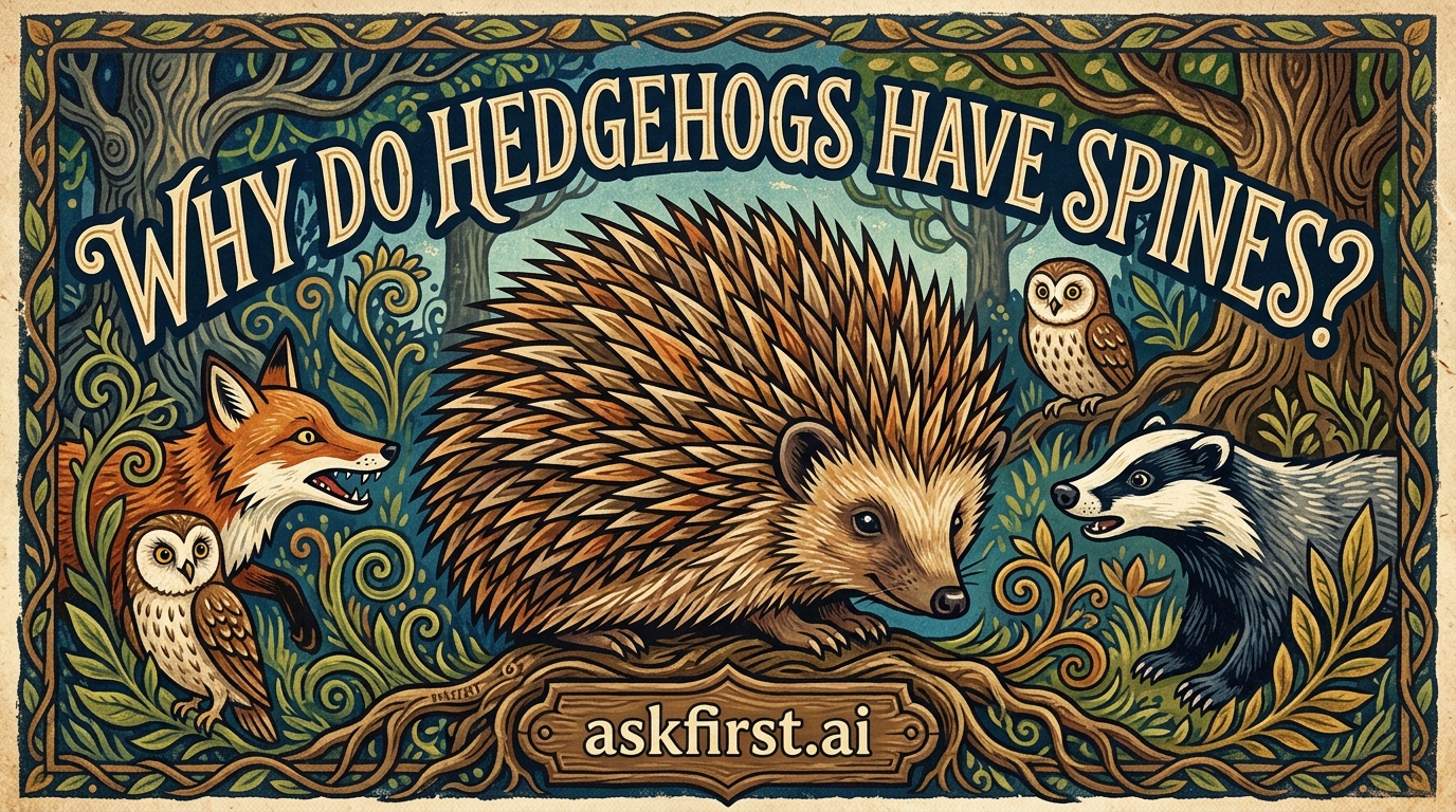 Why do hedgehogs have spines? Why do hedgehogs have spines?