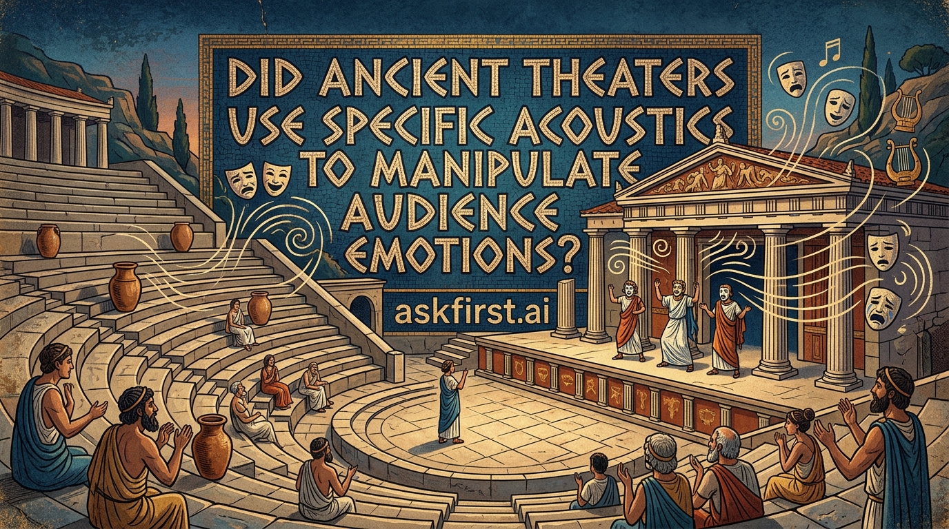 Did ancient theaters use specific acoustics to manipulate audience emotions? Did ancient theaters use specific acoustics to manipulate audience emotions?