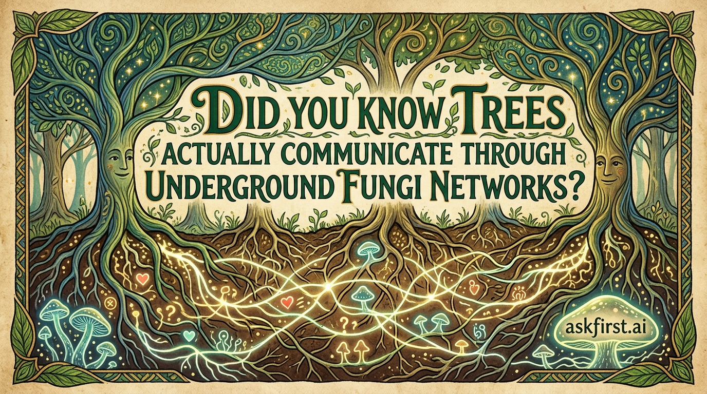 Did you know trees actually communicate through underground fungi networks? Did you know trees actually communicate through underground fungi networks?