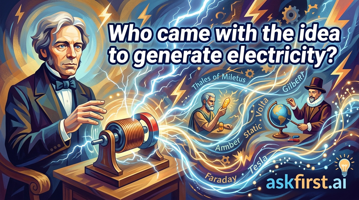 Who came with the idea to generate electricity? Who came with the idea to generate electricity?