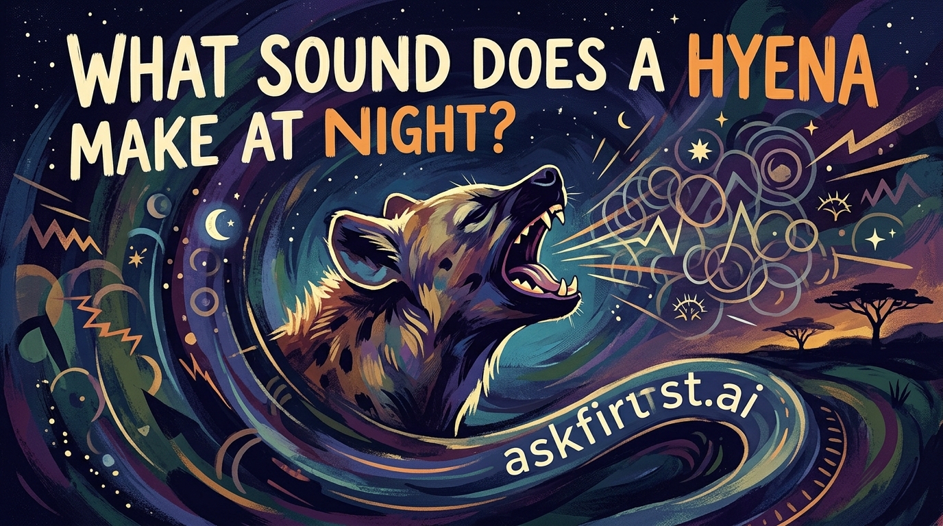 What sound does a hyena make at night? What sound does a hyena make at night?
