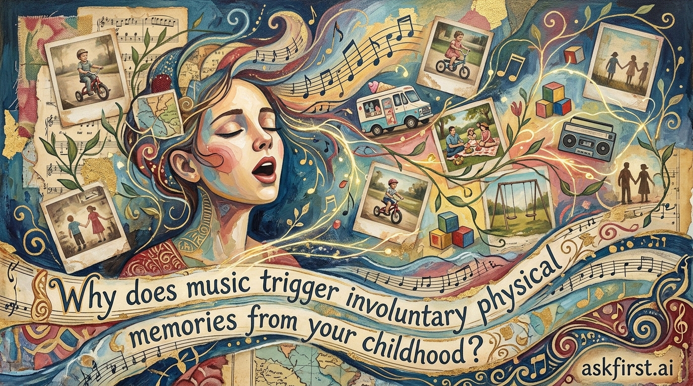 Why does music trigger involuntary physical memories from your childhood? Why does music trigger involuntary physical memories from your childhood?