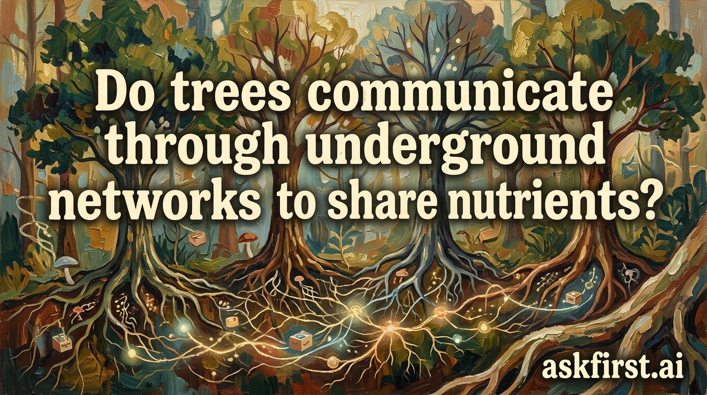 Do trees communicate through underground networks to share nutrients? Do trees communicate through underground networks to share nutrients?