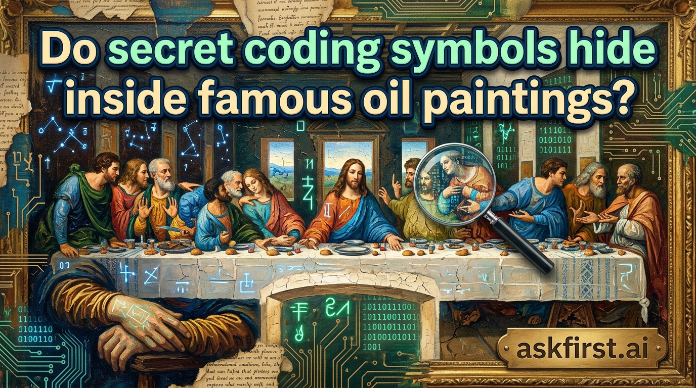 Do secret coding symbols hide inside famous oil paintings? Do secret coding symbols hide inside famous oil paintings?
