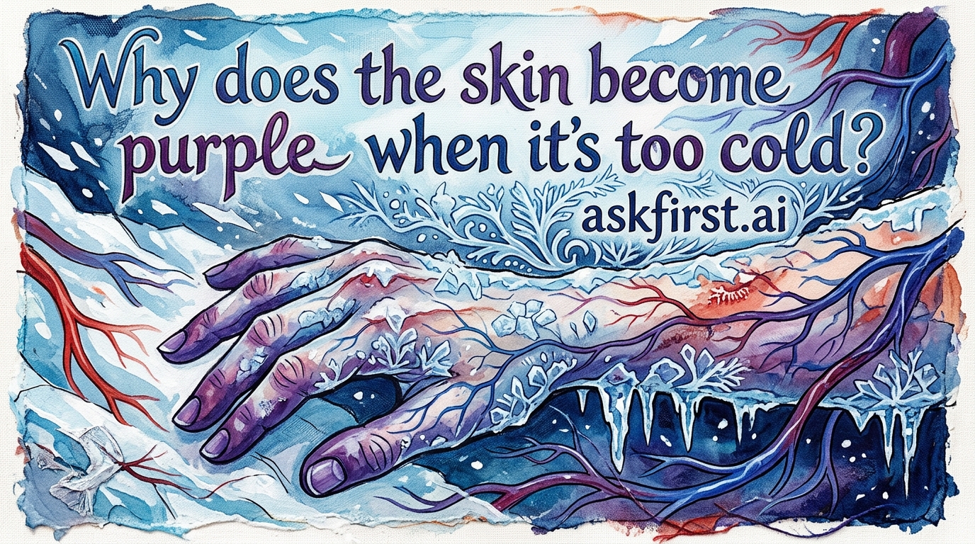Why does the skin become purple when it's too cold? Why does the skin become purple when it's too cold?