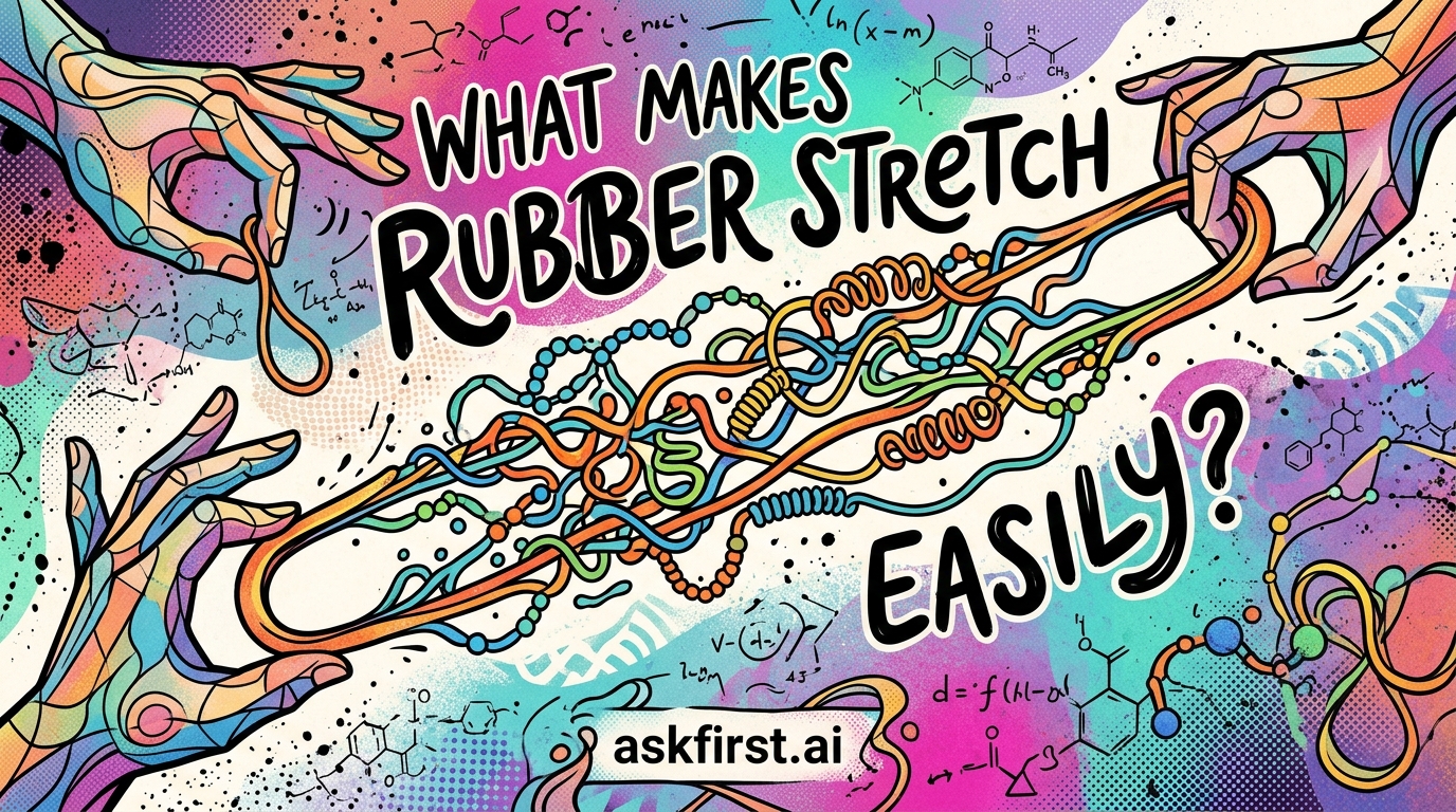 What makes rubber stretch easily? What makes rubber stretch easily?