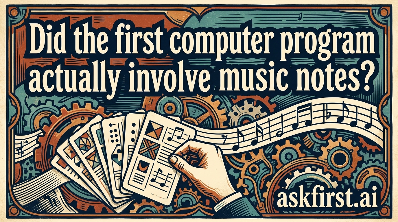 Did the first computer program actually involve music notes? Did the first computer program actually involve music notes?
