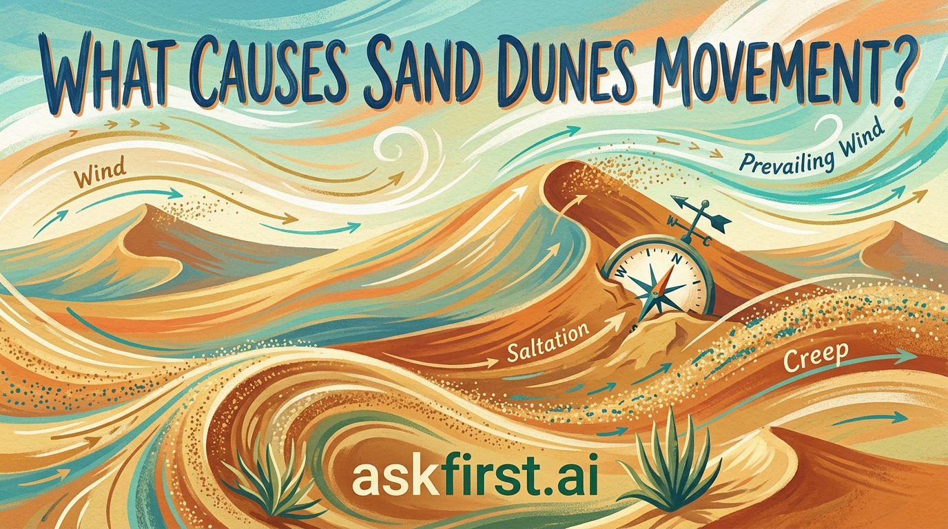 What causes sand dunes movement? What causes sand dunes movement?