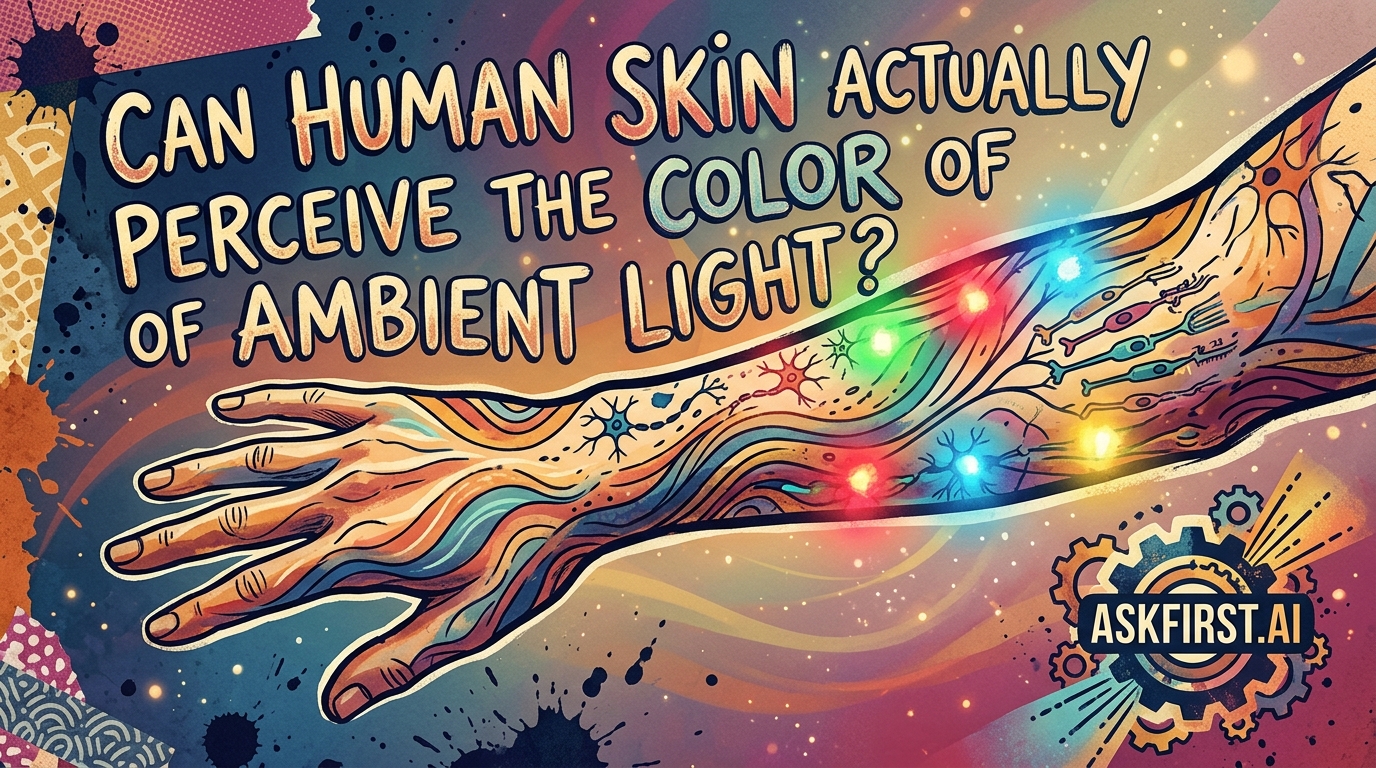 Can human skin actually perceive the color of ambient light? Can human skin actually perceive the color of ambient light?