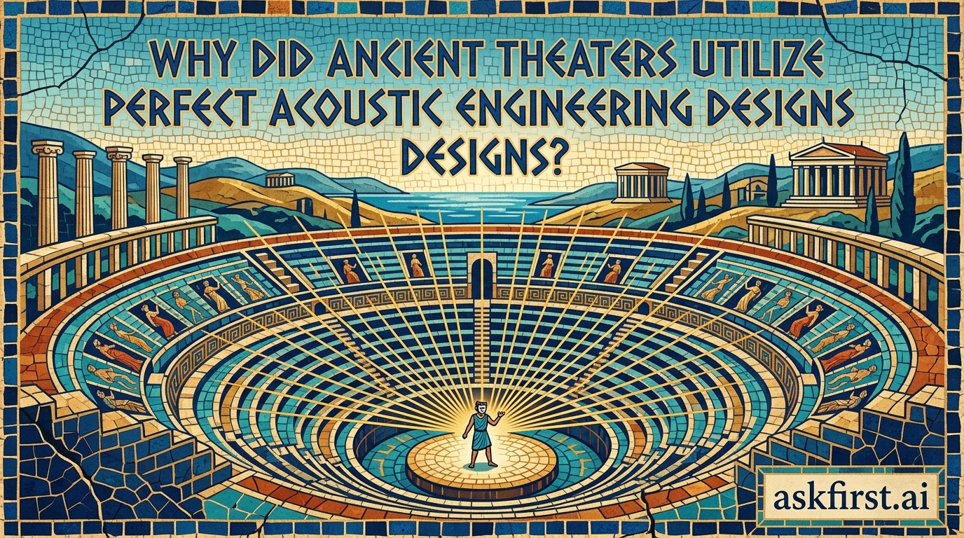Why did ancient theaters utilize perfect acoustic engineering designs? Why did ancient theaters utilize perfect acoustic engineering designs?