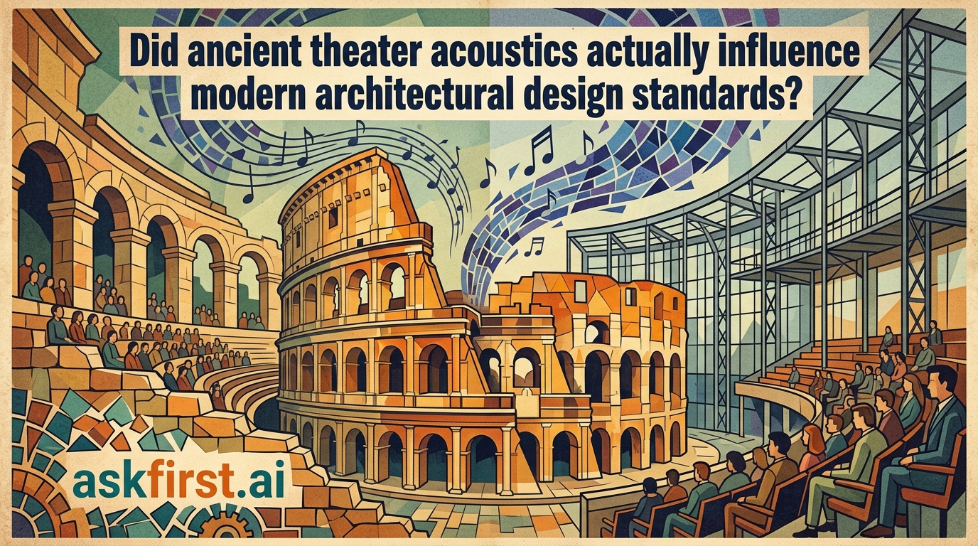Did ancient theater acoustics actually influence modern architectural design standards? Did ancient theater acoustics actually influence modern architectural design standards?