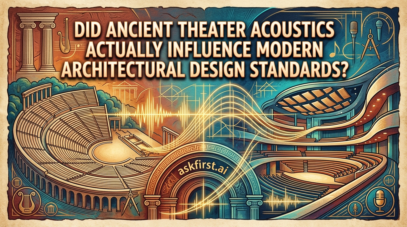 Did ancient theater acoustics actually influence modern architectural design standards? Did ancient theater acoustics actually influence modern architectural design standards?