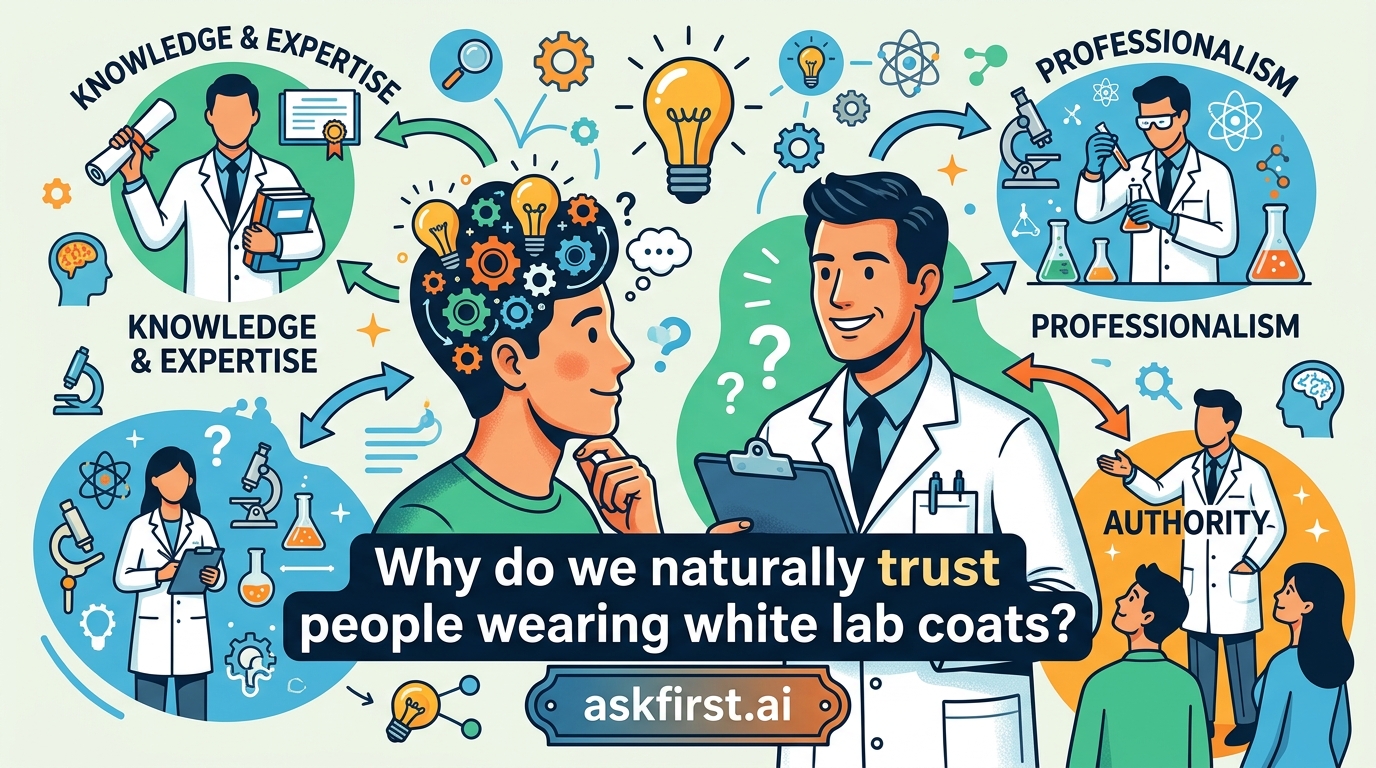 Why do we naturally trust people wearing white lab coats? Why do we naturally trust people wearing white lab coats?