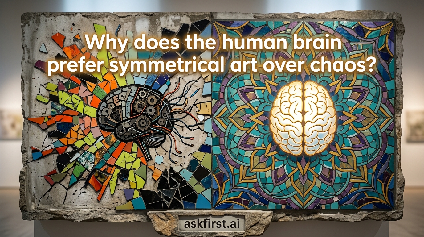 Why does the human brain prefer symmetrical art over chaos? Why does the human brain prefer symmetrical art over chaos?