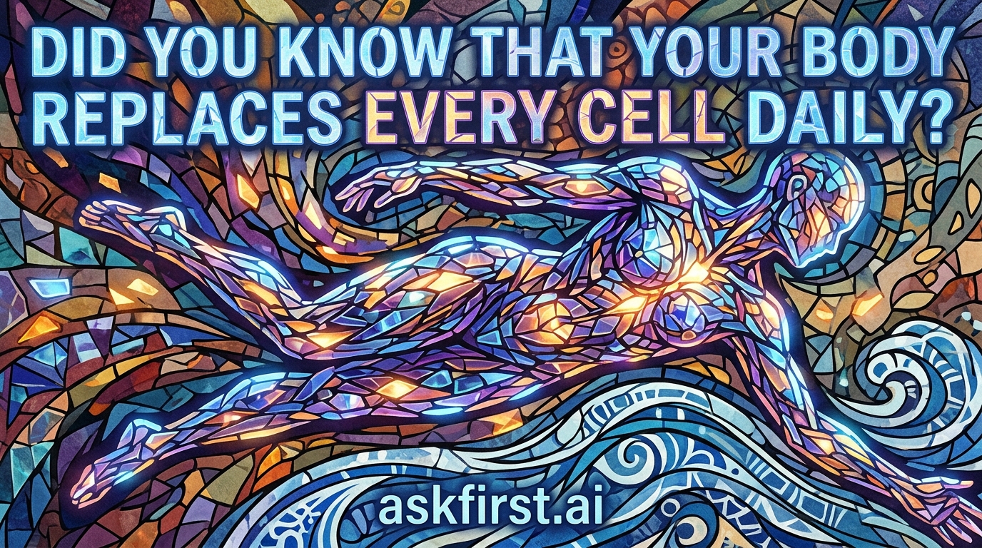 Did you know that your body replaces every cell daily? Did you know that your body replaces every cell daily?