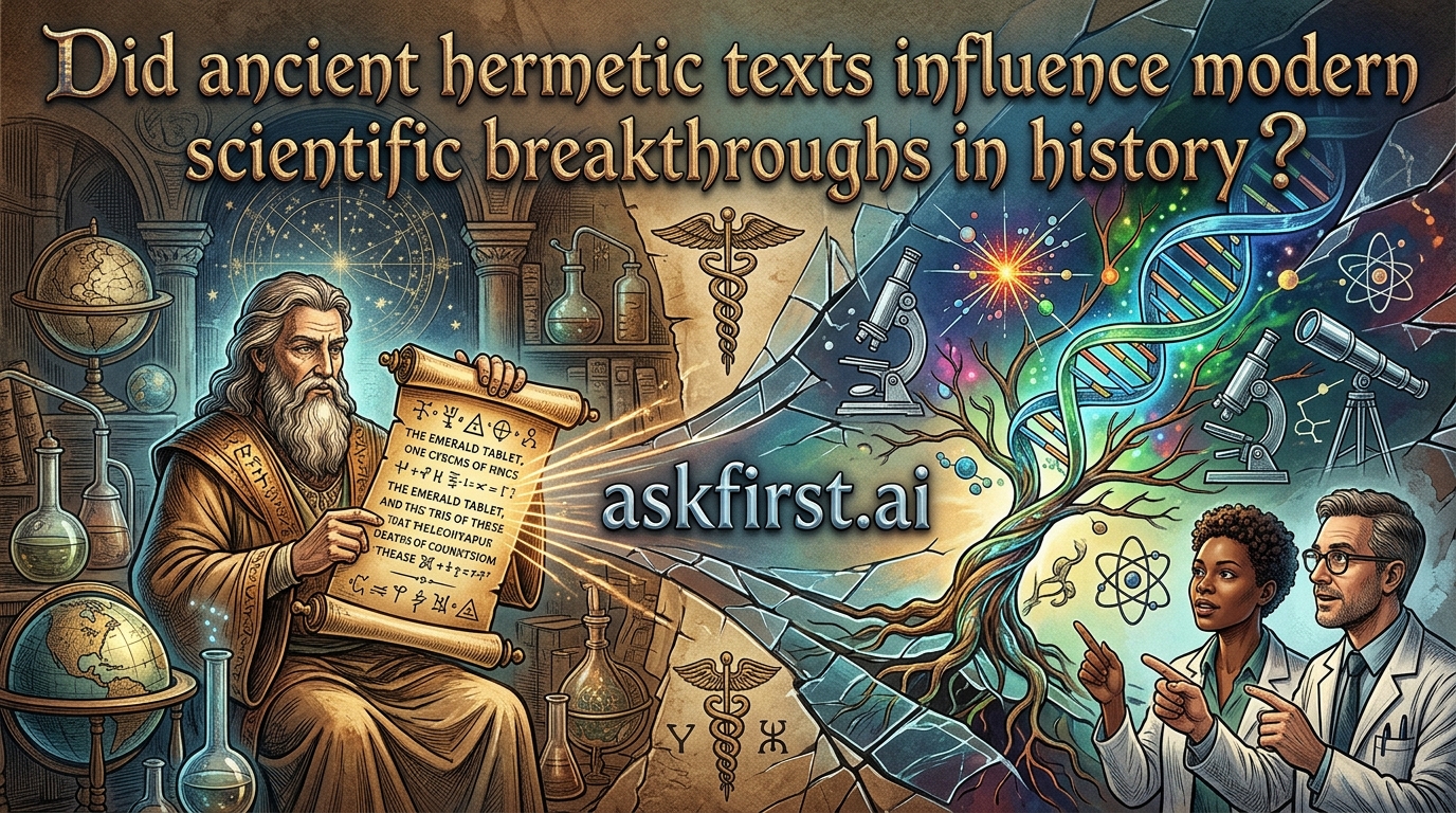 Did ancient hermetic texts influence modern scientific breakthroughs in history? Did ancient hermetic texts influence modern scientific breakthroughs in history?