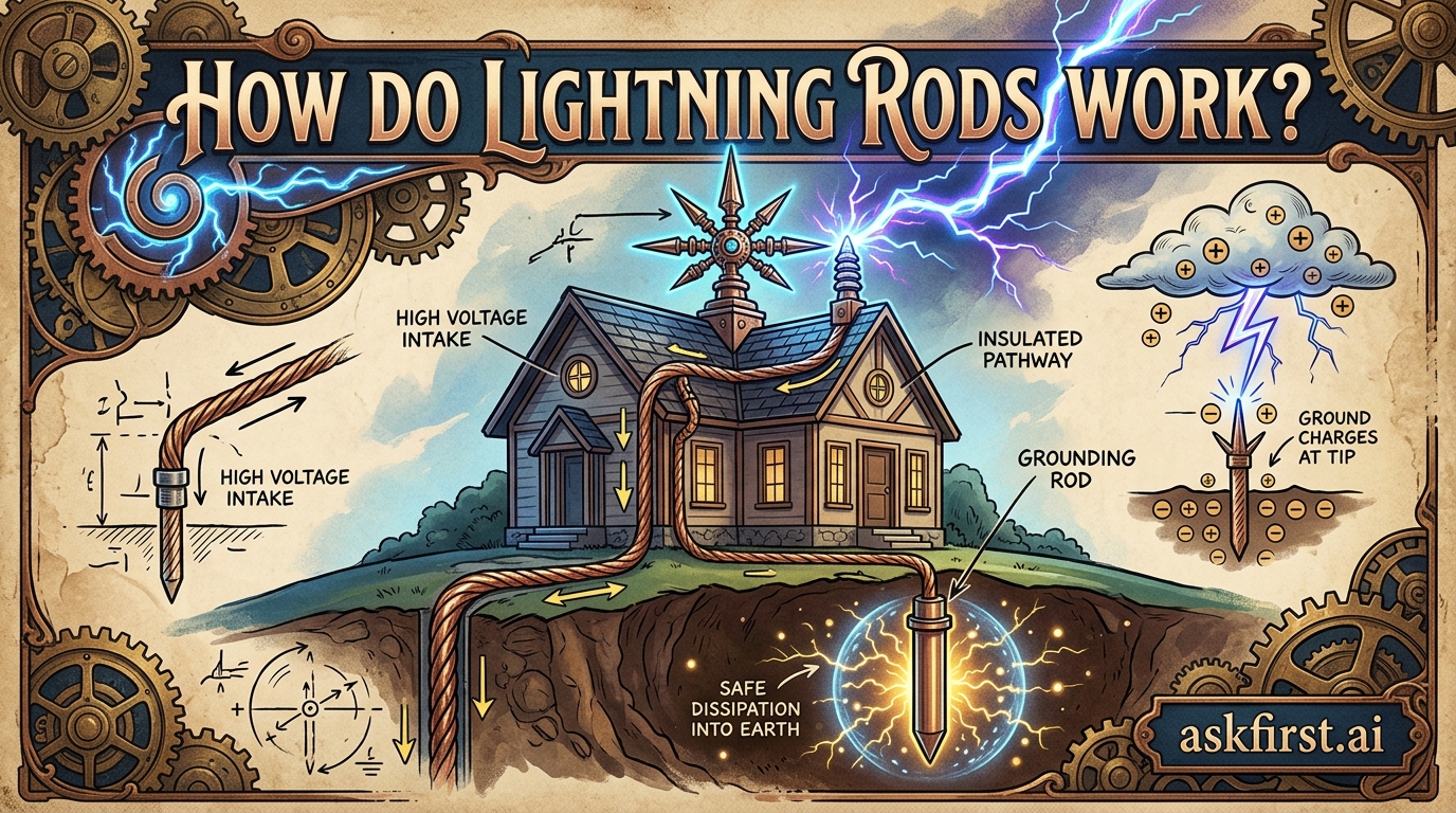 How do lightning rods work? How do lightning rods work?