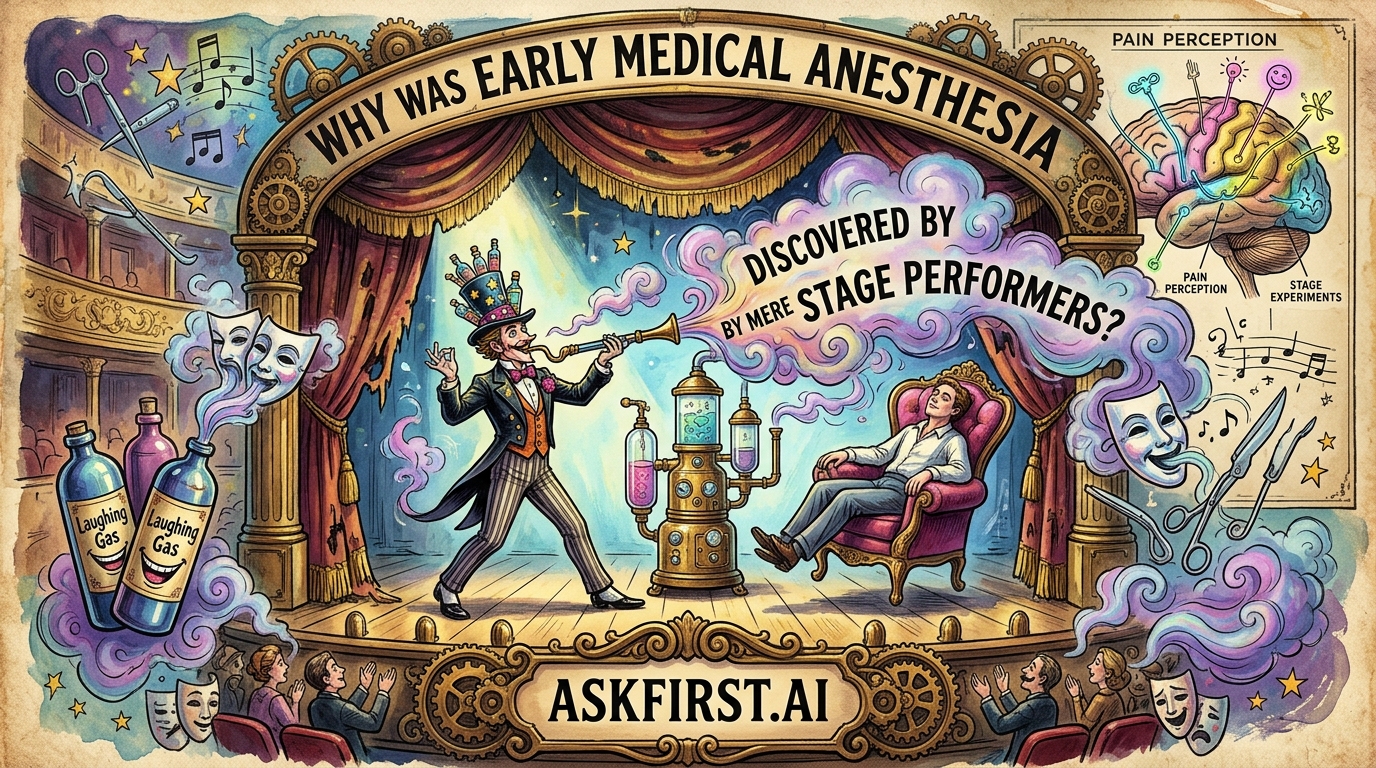 Why was early medical anesthesia discovered by mere stage performers? Why was early medical anesthesia discovered by mere stage performers?