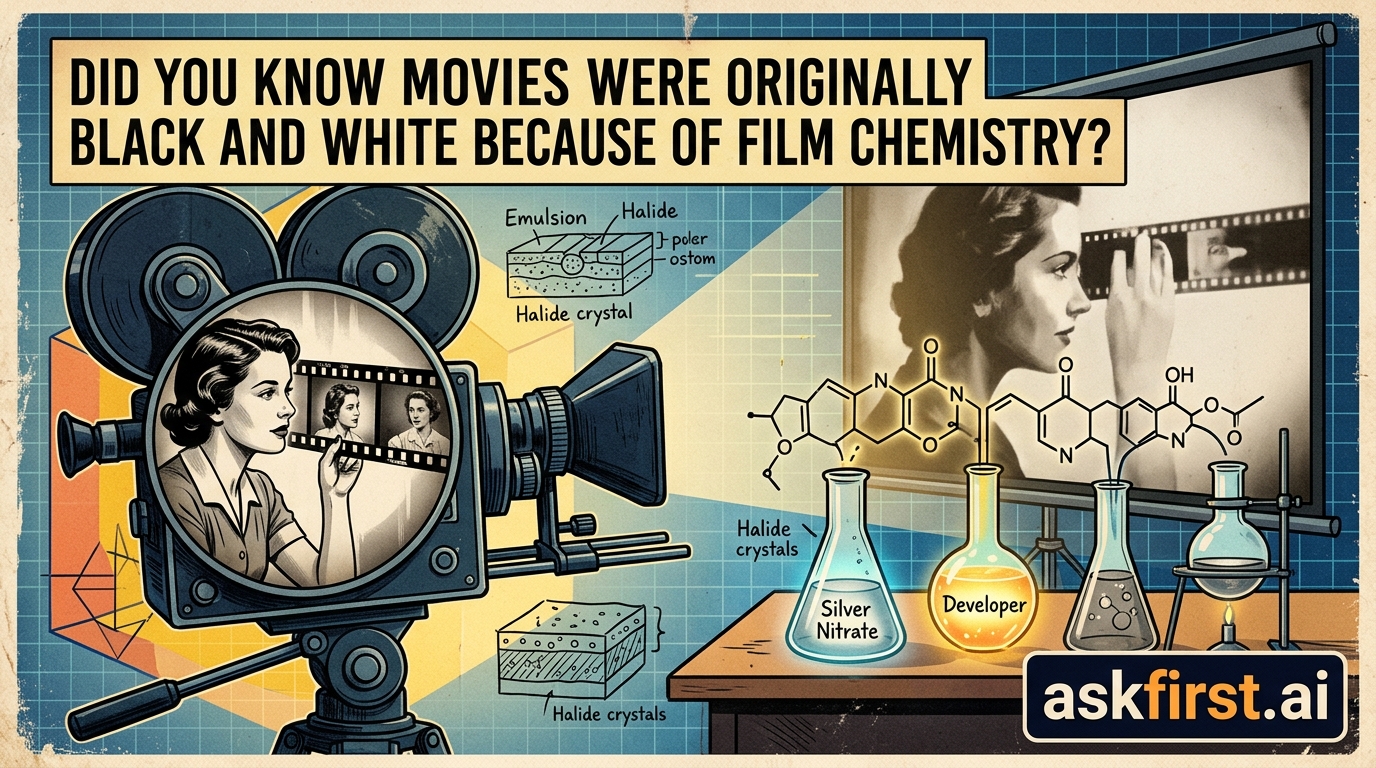 Did you know movies were originally black and white because of film chemistry? Did you know movies were originally black and white because of film chemistry?
