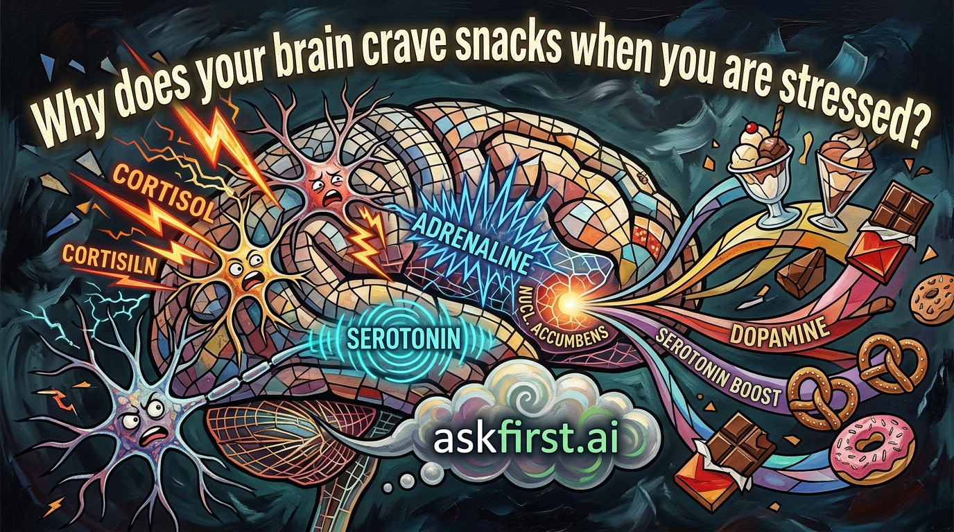 Why does your brain crave snacks when you are stressed? Why does your brain crave snacks when you are stressed?
