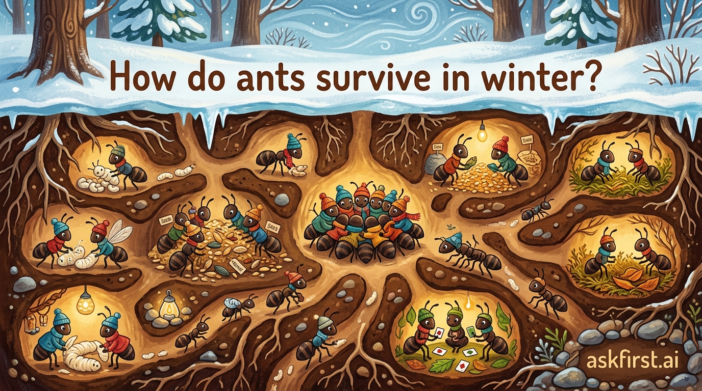 How do ants survive in winter? How do ants survive in winter?