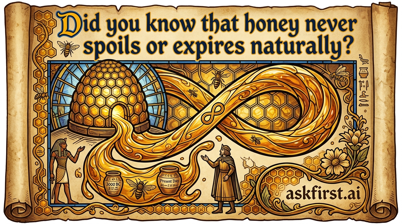Did you know that honey never spoils or expires naturally? Did you know that honey never spoils or expires naturally?