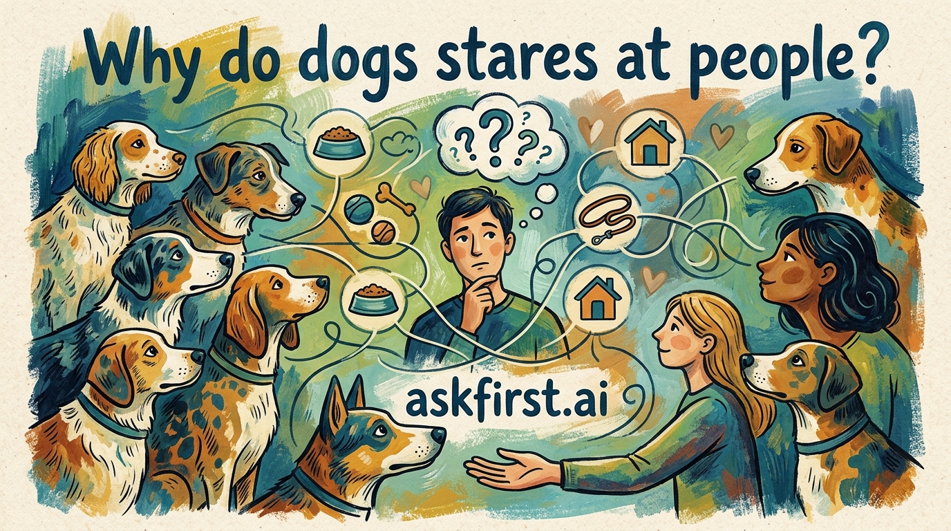Why do dogs stares at people? Why do dogs stares at people?
