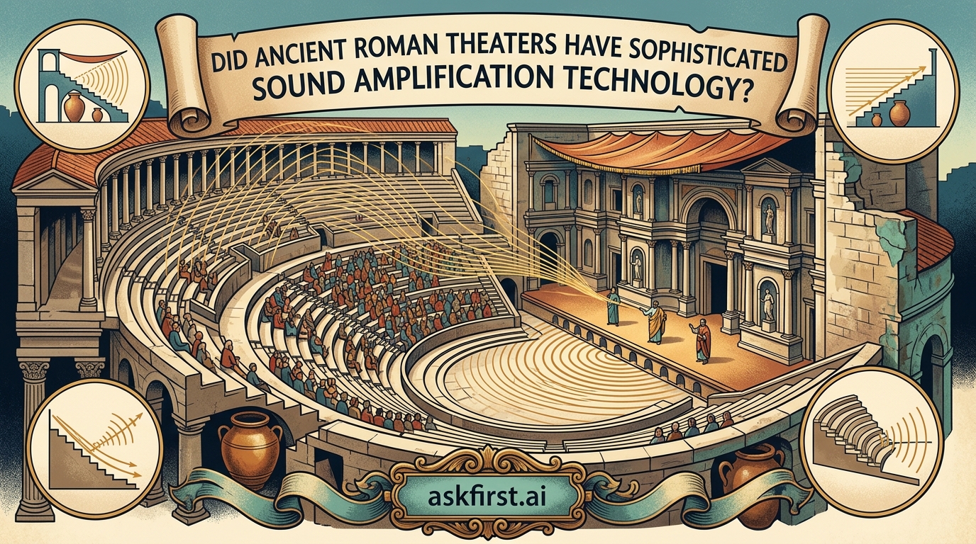 Did ancient Roman theaters have sophisticated sound amplification technology? Did ancient Roman theaters have sophisticated sound amplification technology?