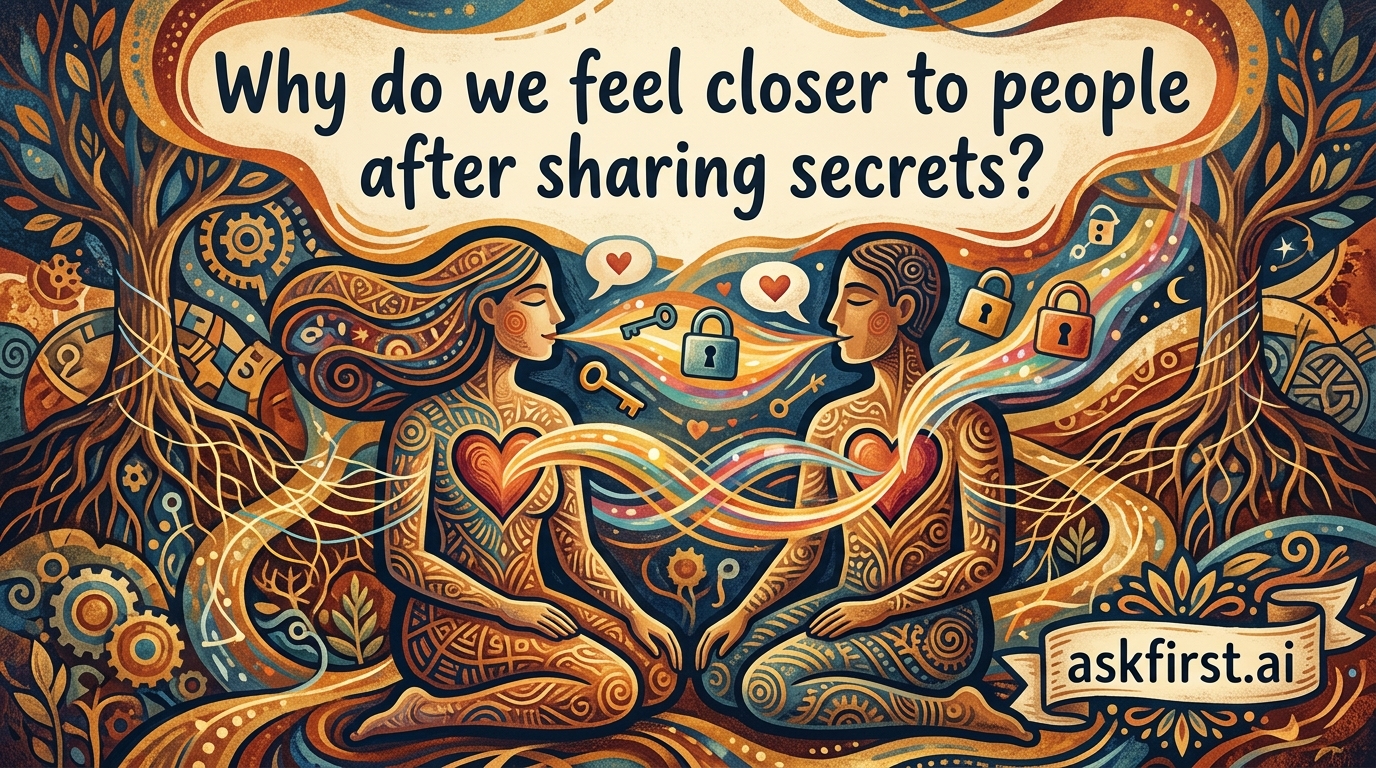 Why do we feel closer to people after sharing secrets? Why do we feel closer to people after sharing secrets?