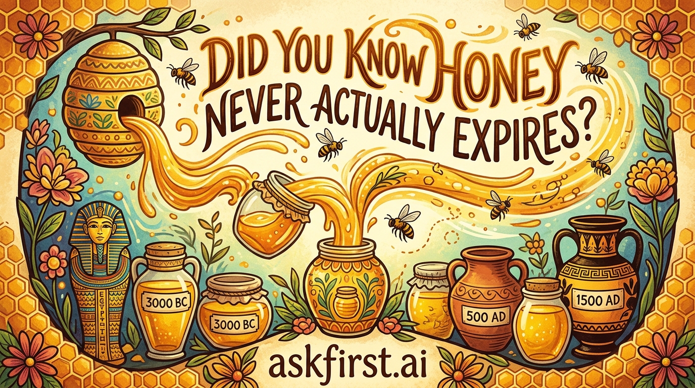 Did you know honey never actually expires? Did you know honey never actually expires?