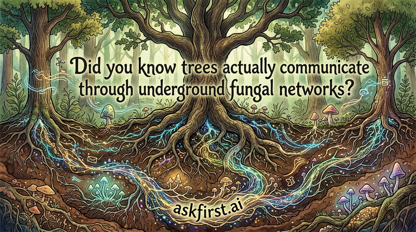 Did you know trees actually communicate through underground fungal networks? Did you know trees actually communicate through underground fungal networks?